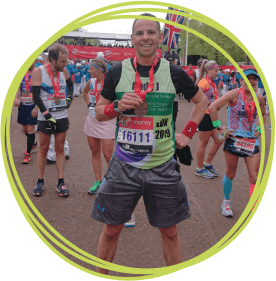 The Exeter's Andy James ran the London Marathon for CHSW